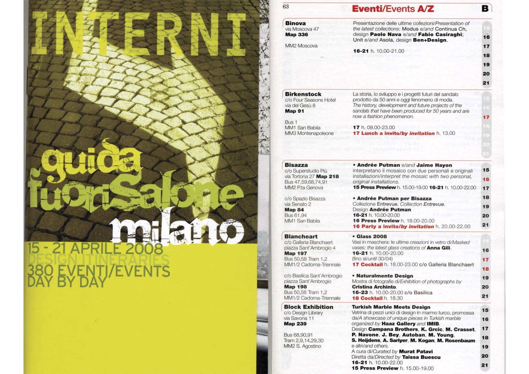 Press Anna Gili - Interni Guida Fuori salone 2008