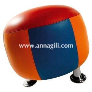 Pouf in ecopelle by Anna Gili